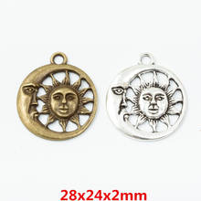 90 pieces of retro moon and sun pendant zinc alloy pendant DIY European style jewelry making 6785 2024 - buy cheap