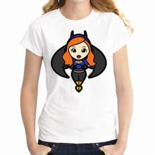 Nuevas mujeres de manga corta Camiseta dibujo animado noche furia Batgirl Totoro Angemon veneno chica camiseta Harajuku Streetwear camisetas tops 2024 - compra barato