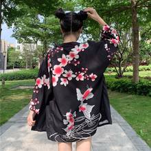 Harajuku Kimonos Women 2020 Blouse Japanese Fashion Obi Yukata Female Samurai Kimono Cardigan Shirt Haori Karate Kimono 10486 2024 - buy cheap