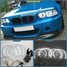 LED Angel Eyes for BMW E46 E39 E38 E36 projector headlight white E39 angel eye 4*131mm rings 2024 - buy cheap