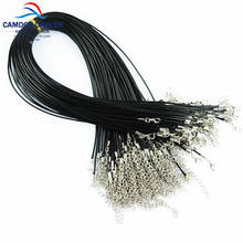 1-100pcs Black Wax Line Necklace Pendant Charms Cord Beads String Lobster Clasp Strap Rope 1.5mm, 18inch DIY Jewelry Making 2024 - buy cheap