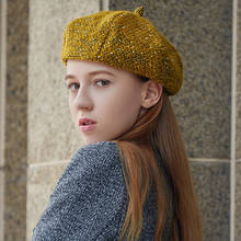 Casquette autumn and winter new knitted beret casual pumpkin hat ladies British painter hat newsboy hat men octagonal cap BTM03 2024 - buy cheap