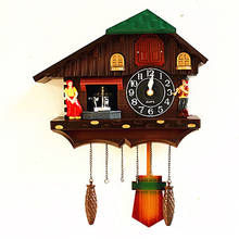Reloj de cuco de madera grande para pájaros, sala de estar péndulo para, campana de pared, jardín, dormitorio, decoración del hogar, regalo 2024 - compra barato