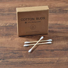 100pc/Pack Double Head Bamboo Cotton Swab Adults Makeup Cotton Buds  Plastic-Free Wood Sticks Nose Ears Cleaning Health Tools 2024 - buy cheap