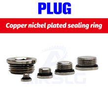 Quick plug M5 1/8 1/4" 3/8" 1/2" 3/4" copper inner hexagonal plug with sealing ring npt plug copper plug End Cap For Pneumatic 2024 - buy cheap