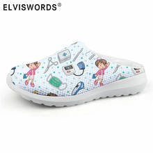 ELVISWORDS-Zapatillas de playa para Mujer, zapatos planos de malla, médico y enfermera Sandalias para, bonitas, de verano 2024 - compra barato