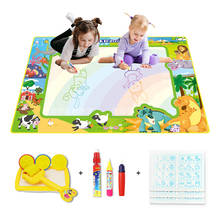 Big Size Water Coloring Drawing Board Doodle Mat with Magic Water Painting Pen 100*70cm Toys for Kids Children Birthday Gift 2024 - buy cheap