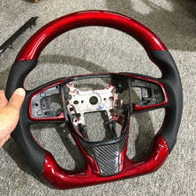 Cuatomized Carbon Fiber Racing Steering Wheel For Honda Civic 2016 2017 2018 2019 2020 2021 10th 2024 - buy cheap