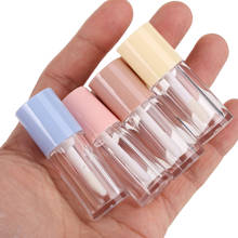 Tubo vazio de brilho labial 2ml, frasco transparente e elegante de plástico faça você mesmo, recipiente redondo de batom, gloss labial 2024 - compre barato