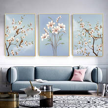 Pink Blooming Flower Tree Birds Animal Canvas Painting Posters and  Prints Landscape Wall Art Picture for Living Room Home Decor 2024 - buy cheap