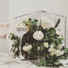 Soporte de flores transparente para decoración del hogar, florero acrílico decorativo de cristal para boda, mesa de postre, centro de mesa para pastel, 4 Uds. 2024 - compra barato