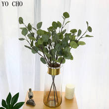 YO CHO Artificial Eucalyptus Leaves Green Twig Leaves Wedding Plants Home Room Garden Fake Foliage Festival Wedding Table Decor 2024 - buy cheap