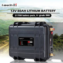 Paquete de batería de litio de 12v, batería de 80ah, 21700, para RV, carrito de Golf, Sistema Solar para exteriores, batería con BMS con cargador 2024 - compra barato