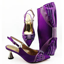 Sandalias elegantes para mujer, conjunto de zapatos y bolso para mujer, nuevo diseño italiano, zapatos de tacón de piedra y bolsa a la venta 2024 - compra barato