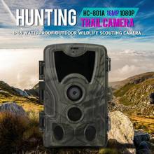 Câmera noturna para caça hc801a, para trilha, vida selvagem, 16mp, 1080p, ip65, armadilha fotográfica, disparo de 0.3s, 8/9, botão, novo 2024 - compre barato