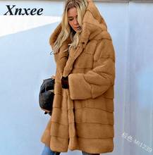 Plus Size S-5XL Woman Fashion Teddy Coat Winter Thicken Warm Fluffy Jackets Lady Faux Fur Outwear Long Hoody Hairy Warm Coats 2024 - buy cheap