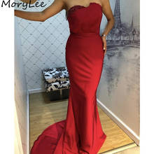 Prom Dresses Red Sweetheart Sleeveless High Quality Satin Crystal Beaded Prom Dresses Zipper Back vestidos de fiesta de noche 2024 - buy cheap