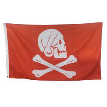 Captain Every Jolly Roger Red Pirate Flag 3x5FT banner 100D 150X90CM Polyester brass grommets custom flag 2024 - buy cheap