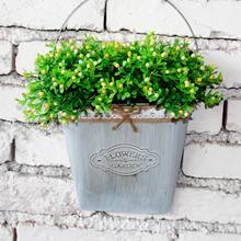 American Retro Style Iron Plant Pot With Handle Hanging Flower Pot Vase Desk Ornaments For Garden Home Decoration 2024 - buy cheap