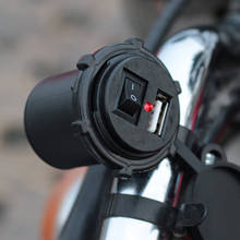 USB Motocicleta Motocicleta Interruptor À Prova D' Água Tomada de Telefone Adaptador Carregador de Isqueiro para Celulares Tablets MP3 MP4 2024 - compre barato