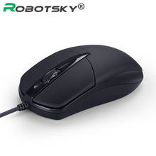 Mouse usb universal com fio para jogos, mouse ótico de 1200 dpi a 3 botões para escritório, mouse silencioso de 1.3m para pc, laptop e desktop 2024 - compre barato