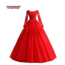 High Neck Appliques African Ball Gown Wedding Dresses 2021 Lace-up Back Long Sleeve Heave Beaded Bride Dress Vestido De Noiva 2024 - buy cheap