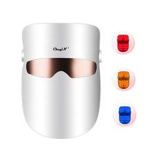 Светодиодный Фотон Маска для лица Омоложение кожи светильник для терапии Акне против морщин Отбеливание видимая красота маска USB перезаряжаемая 2024 - купить недорого