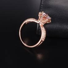Flower Design 925 Sterling Silver Rings for Women Luxury 2ct Diamond Wedding Engagement Ring finger 18k Rose gold jewelry 2024 - buy cheap