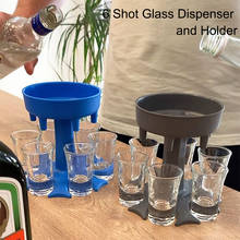 6 Shot Glass Dispenser Holder Wine Whisky Beer Dispenser Rack Bar Accessories Caddy Liquor Dispenser Party Games Drinking Tools 2024 - buy cheap