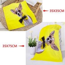 35x35cm,35x75cm Towels Custom Chihuahua dog Printed Square Towels Microfiber Absorbent Drying Bath Towels Washcloth 2024 - buy cheap