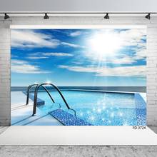 Fundo de vinil para fotografia de bebê e crianças, uso em piscina marítima, fundo de fundo de vinil 2024 - compre barato