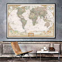 The World Physical Map 150X100cm Non-woven Map of Important Rivers In The World for al Research 2024 - buy cheap