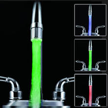 LED Water Faucet Stream Light Kitchen Bathroom Shower Tap Faucet Nozzle Head 7 Color Change Temperature Sensor Light Faucet led 2024 - купить недорого