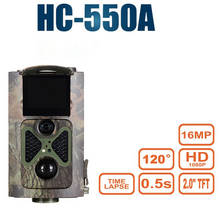 Câmera de trilha com visão noturna, 16mp 1080p, para caça, rastreamento, observação da vida selvagem, com visão noturna, hc550a 2024 - compre barato