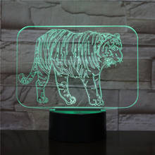 3d-1105 tigre led acrílico luz da noite com 7 cores toque controle remoto ilusão mudar luzes de decoração para casa 3d-1105 tigre led acrílico luz da noite com 7 cores toque controle remoto ilusão mudar luzes de decoração para casa