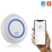 Tuya-botón de emergencia inteligente para ancianos, sistema de alarma a prueba de agua, botón de llamada de ayuda, botón de emergencia con Wifi, rastreador SOS 2024 - compra barato