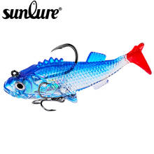 Sunlure JIG Silicone 1PC Soft Lure 15g/8cm Fishing Tackle Soft Bait 3 Color Fishing Lures Bait Artificial Bait with Hook DW1058 2024 - buy cheap