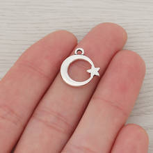 50 x Moon & Star Charms Pendants For Earring Necklace Jewelry Making Accessaries 17x16mm 2024 - buy cheap