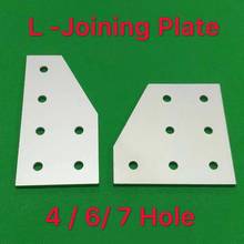 4 / 6 / 7 Hole L Type 90 degree joint board plate corner angle bracket connection joint strip for 20/30/40/45 aluminum profile 2024 - buy cheap
