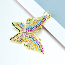 Luxurious Fashion Multicolored Zircon Pendant Colorful Butterfly Parrot Pendant Star Pendant DIY Necklace Jewelry Accessories 2024 - buy cheap