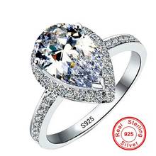 Luxury 925 Sterling Silver Engagement Wedding Ring for Women Jewelry Eternal 3.68ct Drop Simulated Diamond CZ Rings Finger 2024 - buy cheap
