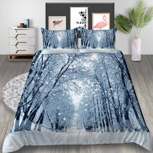 Thumbedding Snowy Forest Bedding Set King Fantasy 3D Duvet Cover Queen Size Twin Full Single Double Unique Design Bed Set 2024 - buy cheap