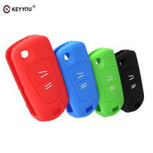 KEYYOU 2 Buttons Remote Silicone Flip Folding Car Key Shell Key Cover Case Fob for Vauxhall Opel Corsa Astra Kadett Monza 2024 - buy cheap