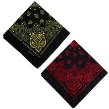 Unisex Cotton Square Bandanas Hip Hop Double Paisley Floral Print Headband Windproof Face Cover Cycling Sports Neck Tie Headwrap 2024 - buy cheap