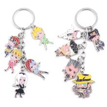 1 Pcs Cute Anime JOJO Bizarre Adventure Keychains Figure Kujo Jotaro Kira Yoshikage Pendent Keyrings Collection Gift Toys 2024 - buy cheap