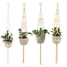 Hanging Plant Handmade Macrame Plant Hanger Flower Pot Planter Hanger Wall Decor Courtyard Garden Hanging Planter Hanging Basket 2024 - buy cheap