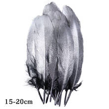 High Quality Goose Feathers DIY Spray Silver Plumes For Wedding Jewelry Making Accessories Home Decoration Dyed Crafts Wholesale 2024 - buy cheap