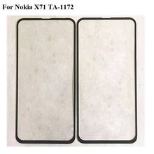2 шт. Протестировано для Nokia X71 TA-1172 сенсорный экран внешняя ЖК передняя панель экран стеклянная крышка объектива для Nokia X 71 без гибкого кабеля