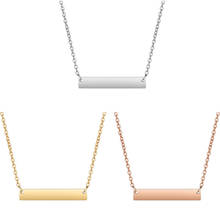Collar de barra de acero inoxidable blanco Vinnie diseño de joyería Color plata oro rosa collares con colgante de Oro 3 unids/lote 2024 - compra barato