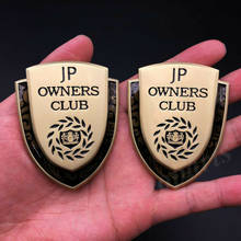 2x 3D Metal VIP Club lujo papá JP coche ventana maletero emblema insignia calcomanía pegatina 2024 - compra barato